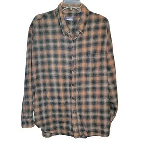 Premier International size 2X cotton long sleeve plaid button down shirt